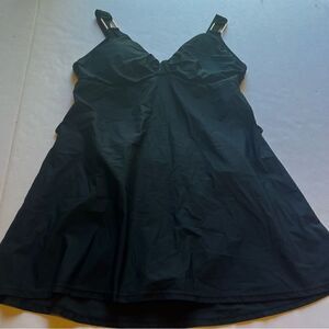 Spanx Women's Swim Suit One Piece Black Skirt over Size 12